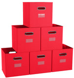 Foldable Storage Cube Bins with Dual Handles & Window Pockets