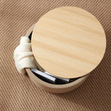 Parker Round Linen Coffee Table Storage Ottoman - Beige