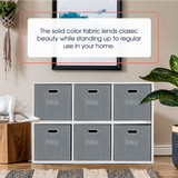 Foldable Storage Cube Bins with Dual Handles & Window Pockets