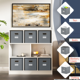 Foldable Storage Cube Bins with Dual Handles & Window Pockets