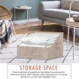 Foldable Trapezoid Storage Bin with Handles  - Set of 3