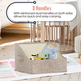 Foldable Trapezoid Storage Bin with Handles  - Set of 3