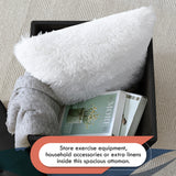 Crawford Velvet Tufted Square Storage Ottoman with Lift Off Lid - Black