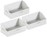 Foldable Trapezoid Storage Bin with Handles  - Set of 3