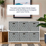 Lattice Foldable Storage Cube Bin with Dual Handles