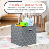 Lattice Foldable Storage Cube Bin with Dual Handles