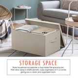 Foldable Large Storage Bin with Handles and Lid - Set of 3