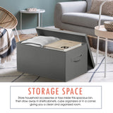 Foldable XLarge Storage Bin with Handles and Lid - Set of 3