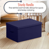 Foldable XLarge Storage Bin with Handles and Lid - Set of 3