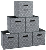 Lattice Foldable Storage Cube Bin with Dual Handles