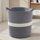 Large Cotton Rope Laundry Hamper Woven Basket with Handles