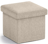 Ornavo Home Foldable Small Storage Ottoman - 12 x 12 x 12