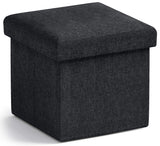 Ornavo Home Foldable Small Storage Ottoman - 12 x 12 x 12