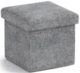 Ornavo Home Foldable Small Storage Ottoman - 12 x 12 x 12