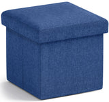 Ornavo Home Foldable Small Storage Ottoman - 12 x 12 x 12