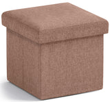 Ornavo Home Foldable Small Storage Ottoman - 12 x 12 x 12