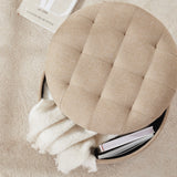 Donovan Round Tufted Storage Ottoman