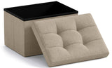Ornavo Home Foldable Small Rectangle Storage Ottoman - 12 x 16 x 12
