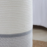 Large Cotton Rope Laundry Hamper Woven Basket with Handles